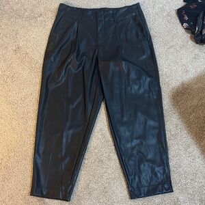 a new day Black Leather Look Pants